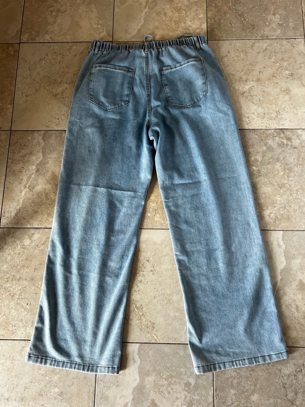 Indigo Rein Relaxed Wide Leg Jeans Large - Picture 3 of 4